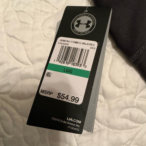 Under Armour Black and Lime Heatgear Leggings - Picture 8 of 10